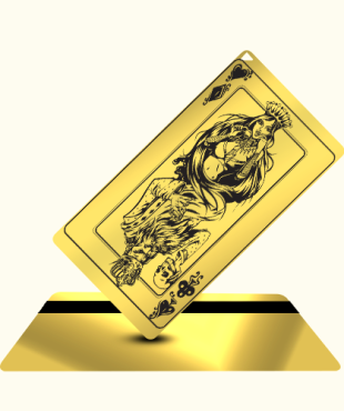 کارت بانکی فلزی طرح جوکر پاسور طلایی براق